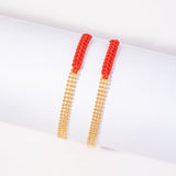 Pulseras M60 de hilo en Oro laminado 18k Para Pareja