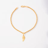 Pulsera Lazo + Dije en Oro laminado 18k Para Dama