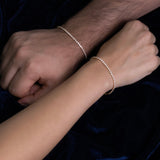 Pulseras Tenis en Oro laminado 18k Para Pareja