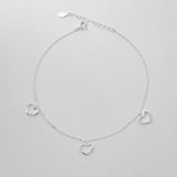 Tobillera Heart en Plata 925