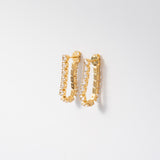 Aretes Tenis en Oro laminado 18k Para Dama